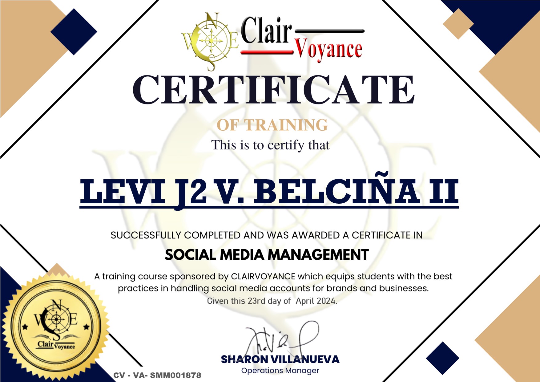 Certificate 3